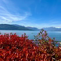 Blick von der Terrasse der Wohnung Nr. 1 der Villa Ottolini