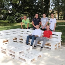 Eröffnung der Palettenmöbel durch BgM.