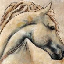 Cheval de Camargue 95X118