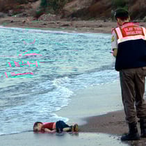 Aylan Kurdi, Sinnbild für die Flüchtlingstragödie.           