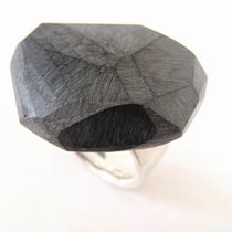 Ring ROCK, 925 Silber, Glas