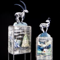 Alpines Schatzkästlein VI & IV, 2022/2023, 64 x 22,5 x 14,5 & 48 x 17 x 11 cm