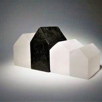 INDIVIDUALS IN A ROW IV, 2021, 12 x 24 10 cm