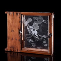 Elaraffenflug, 2021, 24 x 24 cm