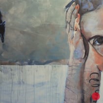 sigrid hutter, "the visitors", 2014, 90 x 150 cm, acrylic on canvas – erlas galerie