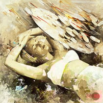 inna artemova, "dream machine", 2024, 115 x 115 cm, oil on canvas – erlas galerie