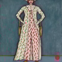 michou hutter, "promenade", 2019, 57 x 41 cm, oil on cotton – erlas galerie