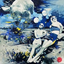 inna artemova, "the big easy", 2025, 150 x 150 cm, oil on canvas – erlas galerie