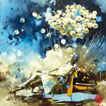 inna artemova, "connecting the dots", 2025, 120 x 120 cm, oil on canvas – erlas galerie