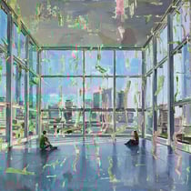dénesh ghyczy, "fondation", 2024, 150 x 200 cm, oil & acrylic on canvas – erlas galerie