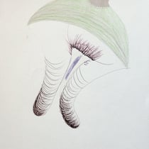 tone fink, "im traunsee", 29,7 x 21 cm, 2009,  mixed media on paper – erlas galerie