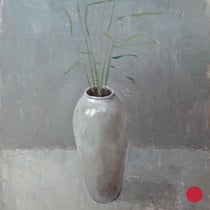 roger schindler, "blaue vase", 2016, 56 x 35 cm, oil on canvas – erlas galerie