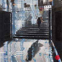 dénesh ghyczy, "stillness is a lie", 2016, 160 x 130 cm, oil and acrylic on canvas – erlas galerie