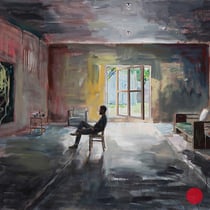 dénesh ghyczy, "max in marfa", 2019, 125 x 165 cm, oil and acrylic on canvas – erlas galerie