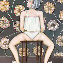 michou hutter, "pauline", 2023, 90 x 60 cm, oil on canvas – erlas galerie