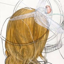 stylianos schicho, "bypass 1", 2021, 160 x 110 cm, charcoal & acrylic on canvas – erlas galerie