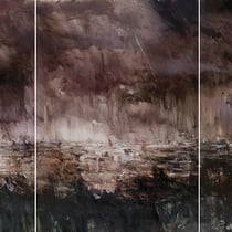 alessandro papetti, "caos 1,2,3", 2017, je 118 x 80 x 84 cm, oil on canvas – erlas galerie