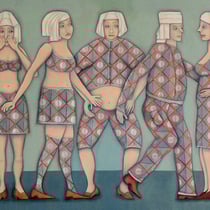 michou hutter, "geheimnis 2", 2020, 115 x 145 cm, oil on cotton – erlas galerie