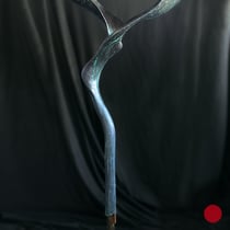 markus priller, o.t., 1/5, 2025, height 180 cm, bronze/iron base – erlas galerie