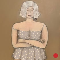 michou hutter, "aloisia", 2023, 54 x 45 cm, oil on canvas – erlas galerie