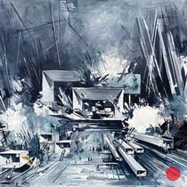 inna artemova, "utopia XXXVII", 2022, 80 x 120 cm, oil on canvas – erlas galerie