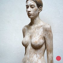 bruno walpoth, "lena", 2020, 79 x 39 x 28 cm, elm tree – erlas galerie