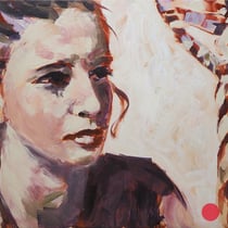 sigrid hutter, "passion", 2016, 100 x 180 cm, acrylic on truck plan – erlas galerie