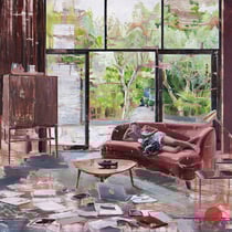 dénesh ghyczy, "paperwork, 2022, 170 x 200 cm, oil & acrylic on canvas – erlas galerie