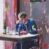 dénesh ghyczy, "berlin", 2021, 60 x 40 cm, oil & acrylic on canvas – erlas galerie