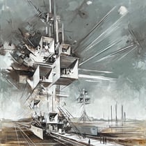 inna artemova, "utopia 2728", 2022, 110 x 90 cm, oil on canvas – erlas galerie