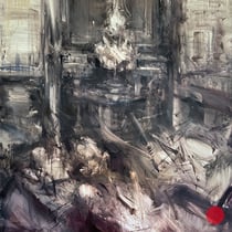 alessandro papetti, "variazioni sul thema", 2016, 205 x 130 cm, oil on canvas – erlas galerie