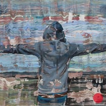 dénesh ghyczy, "vastness of life", 2018, 60 x 90 cm, oil & acrylic on canvas – erlas galerie