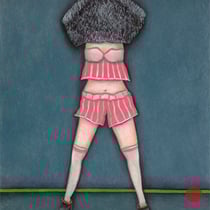 michou hutter, "kabinett", 2019, 57 x 41 cm, oil on cotton – erlas galerie