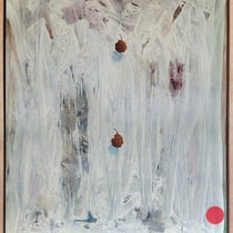 walter schmögner, "zwei mumifizierte früchtchen", 2003, 100 x 80 cm, acrylic on canvas – erlas galerie