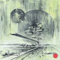 inna artemova, "utopia 2530", 2022, 80 x 80 cm, oil on canvas – erlas galerie