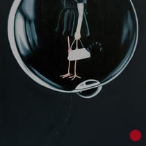 sylvia berndorfer, "wirklichkeitsblase", 2020, 150 x 90 cm, oil on canvas – erlas galerie