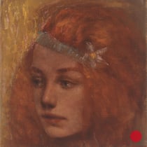 roger schindler, "jugend", 2019, 24 x 23 cm, oil on canvas – erlas galerie