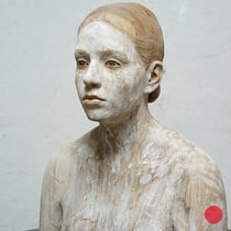 bruno walpoth, "daniela", 2022, 45 x 42 x 27 cm, walnut – erlas galerie
