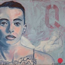 sigrid hutter, serie "q" 3, 2014, 40 x 40 cm, acrylic on canvas – erlas galerie