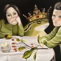 sylvia berndorfer, "only kissed once", 2023, 60 x 80 cm, oil on canvas – erlas galerie