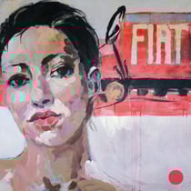 sigrid hutter, "fiat", 2015, 90 x 160 cm, acrylic on canvas – erlas galerie