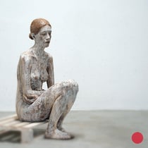 bruno walpoth, "weiterziehen", 2022, 97 x 38 x 55 cm, walnut – erlas galerie