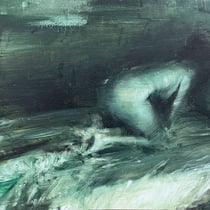 alessandro papetti, "notte insonne", 2023, 55 x 98 cm, oil on canvas – erlas galerie