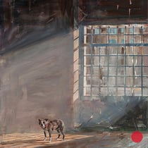 dénesh ghyczy, "dog", 2019, 80 x 70 cm, acrylic on canvas – erlas galerie