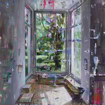 dénesh ghyczy, "hietzing", 2024, 140 x 115 cm, oil & acrylic on canvas – erlas galerie