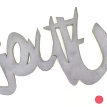 petra polli, "glueck", 2013, 70 x 140 x 4 cm, concrete – erlas galerie