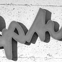 petra polli, "spam", 2018, 50 x 125 x 4 cm, beton/concrete – erlas galerie