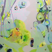 wald frühling - acryl auf leinwand,  H 125 x B 165 cm