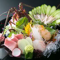 伊勢海老と鮑の造り