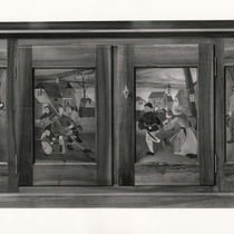 Intarsien - Anrichte frei nach Breughel